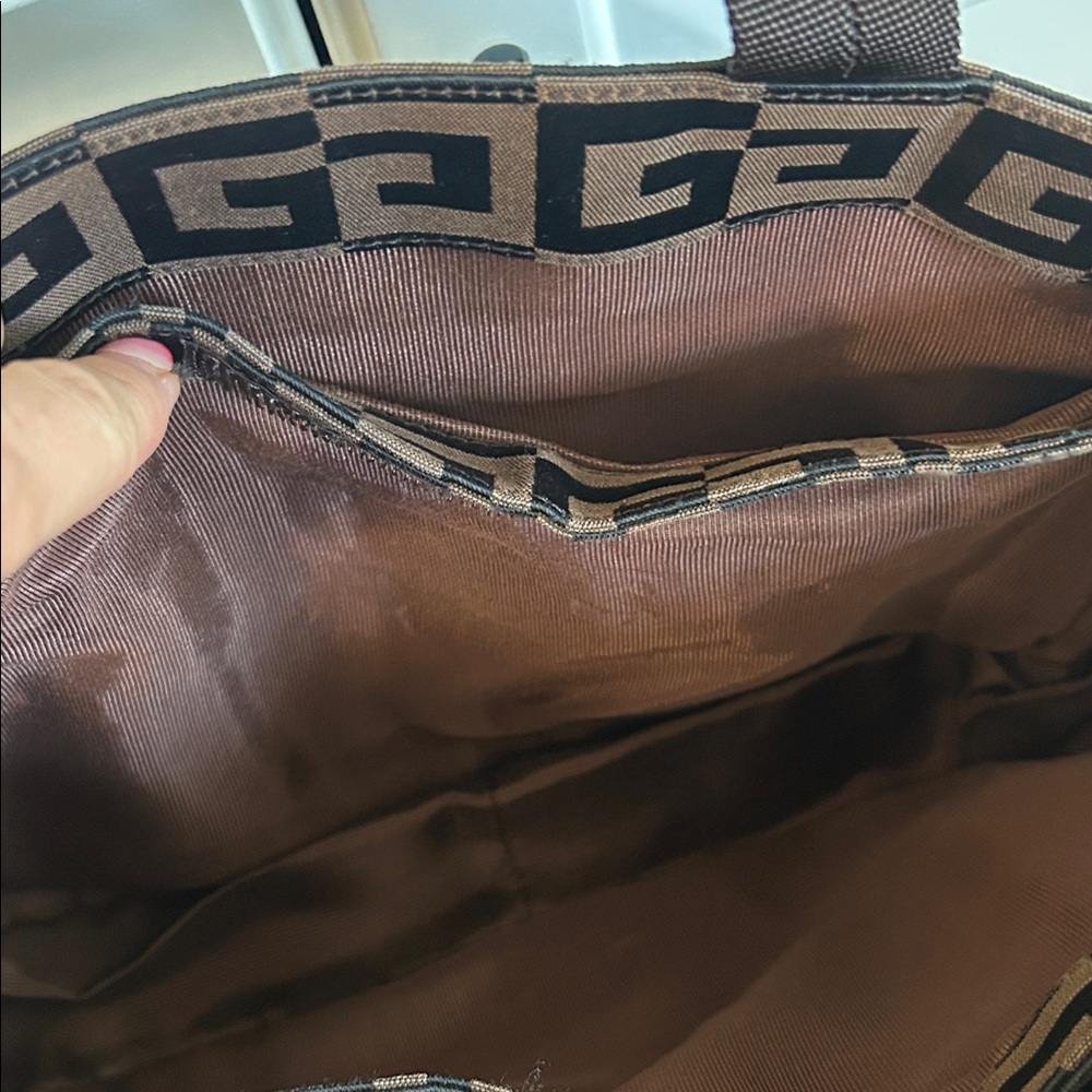 Givenchy Black And Brown Patterned Briefcase - image 6